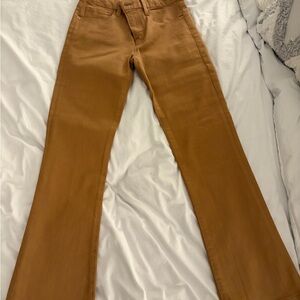 Frame Denim Women's Brown Le Crop Mini Boot Cut Jeans